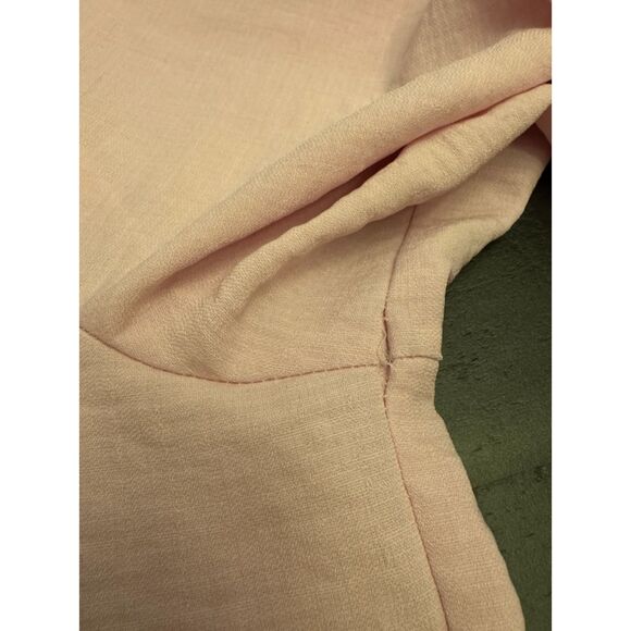 Vince Camuto Light Pink Ruffled Sleeves V Neck Top - Sz M - Picture 10 of 10